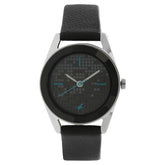 Fastrack, Women's  Watch Analog, Black Dial Black Leather Strap, 6144SL02